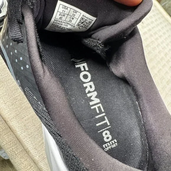 Saucony Omni 22 Mens Size 11 Black/White Running Shoes Lightweight Breathable - Picture 4 of 7